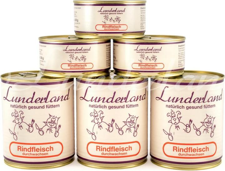 Produktbild Lunderland Dose Rindfleisch durchwachsen (Adult, 1 Stk., 360 g)