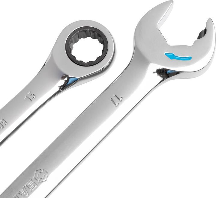 Produktbild SATA KLUCZE PŁASKO-OCZKOWE Z PODWÓJNĄ GRZECHOTKĄ ZESTAW 3 szt. / 10, 13, 17mm (17 mm, 10  mm, 13 mm)