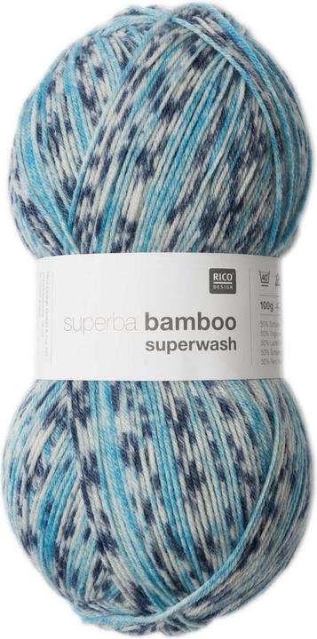 Actual product image Rico Design Wool Bamboo for socks 4-thread, 100 g, Denim (420 m)