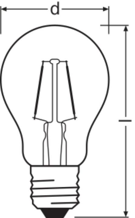 Produktbild Osram Led Star Décor Classic A (E27, 2.50 W, 45 lm, 1 x, G)