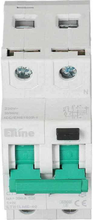Actual product image Max Hauri FI/LS combination circuit-breaker 1L+N