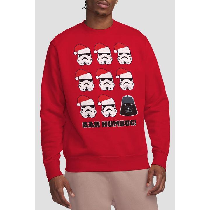 Actual product image Star Wars Unisex Adult Bah Humbug Stormtrooper Darth Vader Sweatshirt (M)