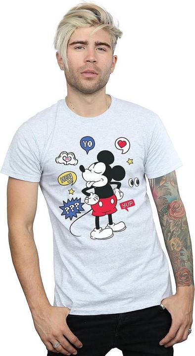 Actual product image Disney Mens Mickey Mouse Tongue Cotton T-Shirt (XL)