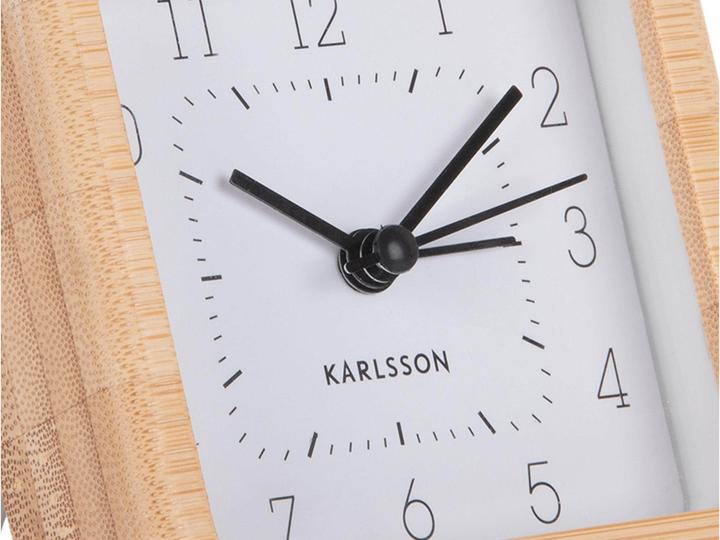 Actual product image Karlsson Classic alarm clock Neat Square bamboo / white