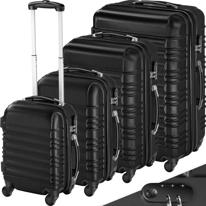 Produktbild tectake Hartschalenkofferset (106 l, Handgepäck (bis 50l), M (50 - 90l), L (90 - 115l), XL (ab 115l))