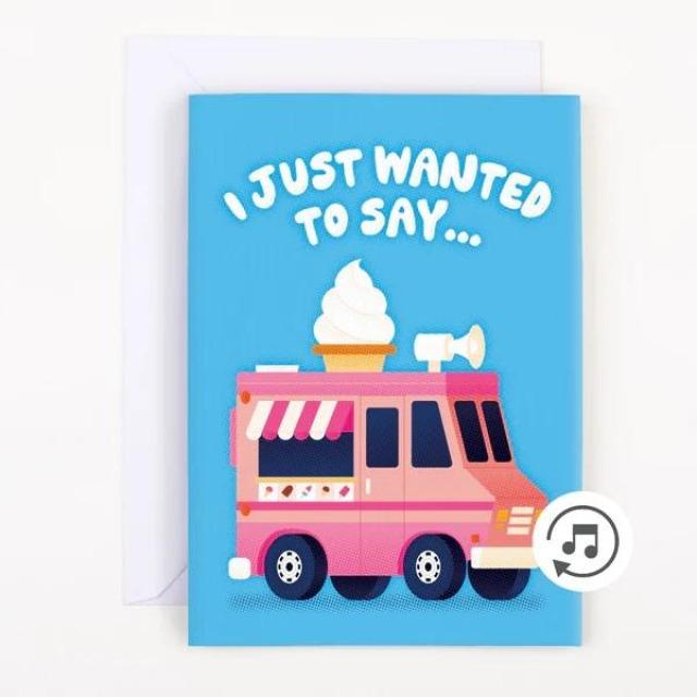 Image du produit Joker Greeting Carte musicale sans fin Ice Cream avec paillettes -