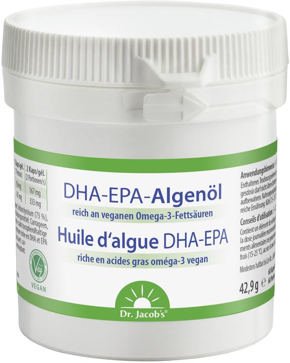 Produktbild Dr. Jacob's DHA-EPA Algenöl (60 Stück, Kapseln, 62 g)