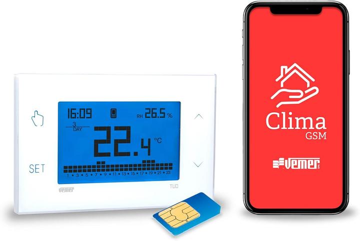 Actual product image Vemer Digitaler Heizkörperthermostat TUO GSM mit App-Steuerung