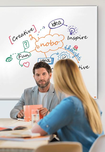 Actual product image Nobo Magnetic whiteboard Impression Pro 120 cm x 120 cm (200 x 100 cm)