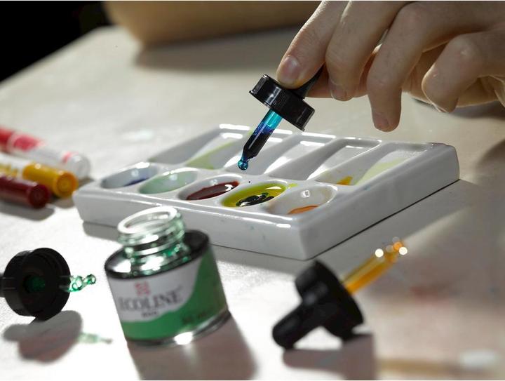 Actual product image Talens PRIMARY - Ecoline Set (Magenta, Black, Sky blue, Lemon, Green, 150 ml)