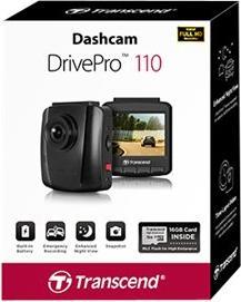 Produktbild Transcend Dashcam - DrivePro 110 - 64GB (Saugnapfhalterung) (Akku, Eingebautes Display, Beschleunigungssensor, Nachtsicht, Eingebautes Mikrofon, WQXGA)
