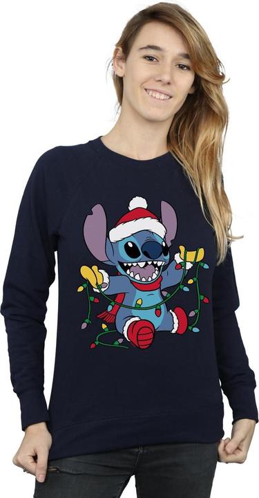 Produktbild Disney Lilo And Stitch Christmas Lights Sweatshirt (L)