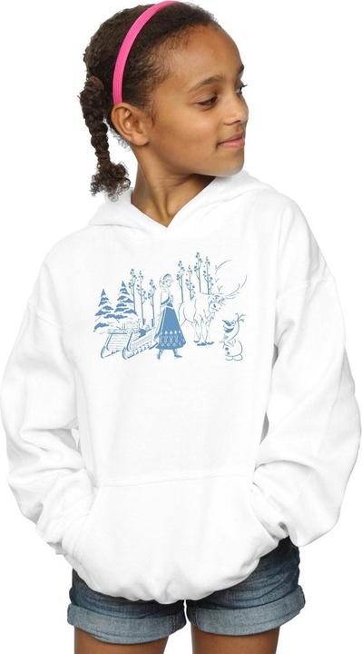 Produktbild Disney Frozen Anna Sven And Olaf Kapuzenpullover Mädchen (140, 146)