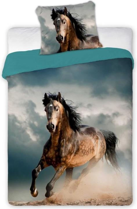 Actual product image Faro Youth bed linen 05 BEST FRIENDS HORSE set 140x200cm + pillow 70x90cm