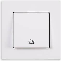Actual product image Gunsan Eqona bell push button flush-mounted bell white