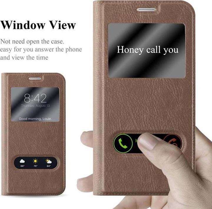 Actual product image Cadorabo Book with View double window cover (Samsung Galaxy Note 5)
