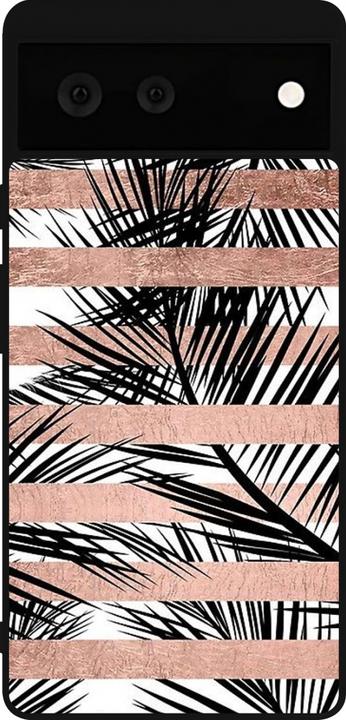 Immagine prodotto PhoneLook Coque Silicone rigide noir Palme a strisce d'oro (Google Pixel 6)