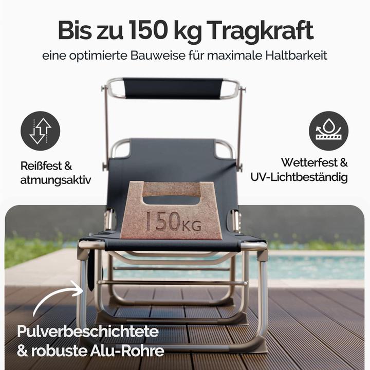 Produktbild Casaria Sonnenliege (190 cm)