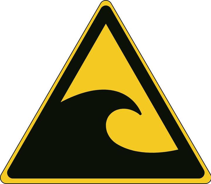 Produktbild Brady ISO-Sicherheitsschild - Warnung vor Tsunami-Gefahrenzone