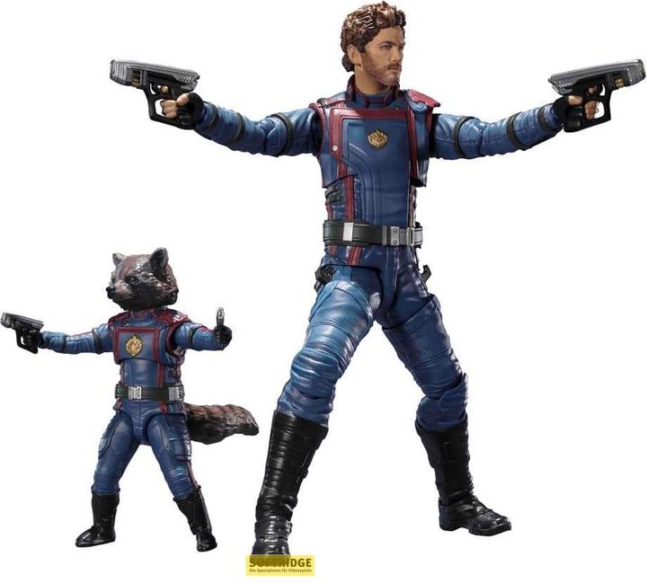 Actual product image Bandai GOTG 3 - Star-Lord & Rocket Raccoon - Figurine S.H. Figuarts 6-15cm