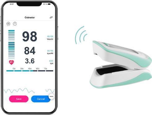 Produktbild Truelife Pulsoksymetr oksimetras X5 BT – Pulsoksymetr su Bluetooth