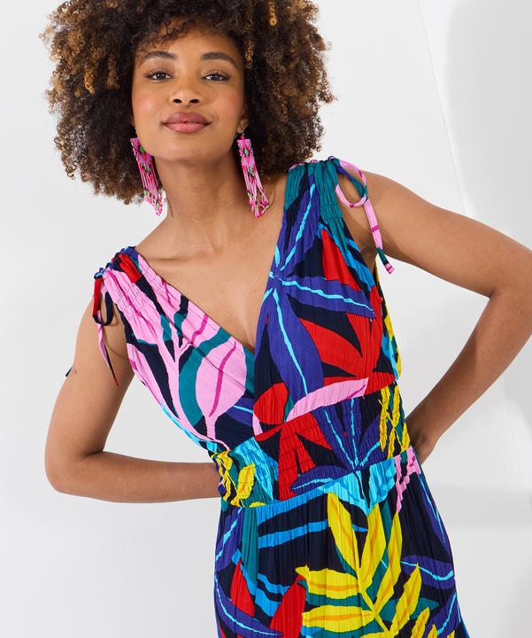 Produktbild Joe Browns Petite Leaf Print Tie Shoulder Shirred Waist Maxi Dress (18)
