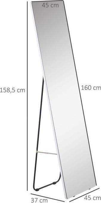 Actual product image Swisshandel24 Standing mirror, full-length mirror with stand, 45 x 160 cm Wall mirror, wardrobe mirror, dressing