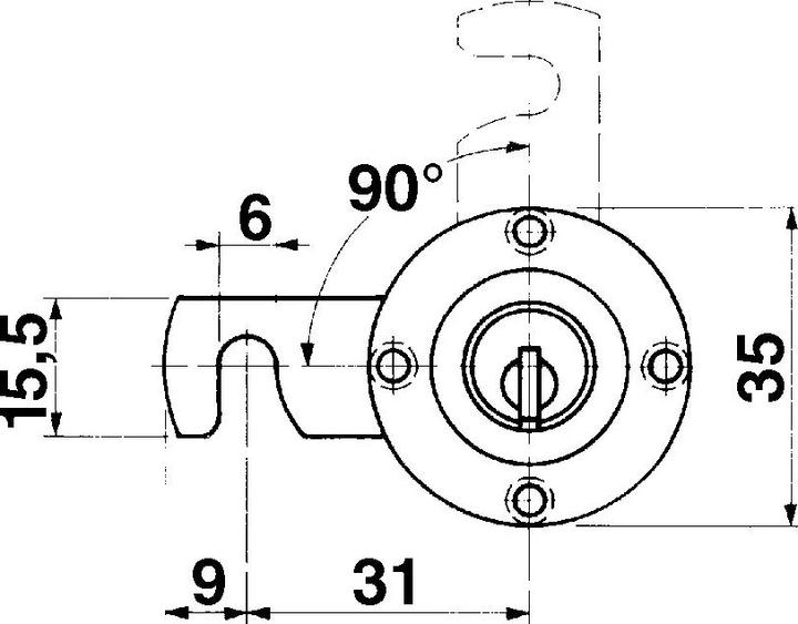 Actual product image Kaba Locking cylinder 8, type 1129 (Locking cylinder)