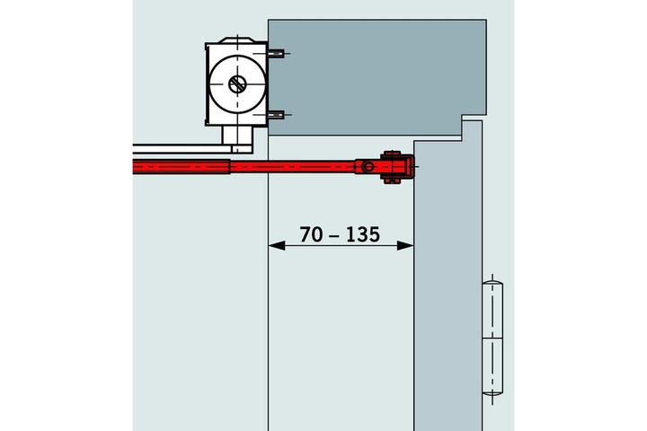 Produktbild Dormakaba Gestänge mit verlängertem Spannschloss (Zimmertür, Eingangstür, Holztür, Balkontür)