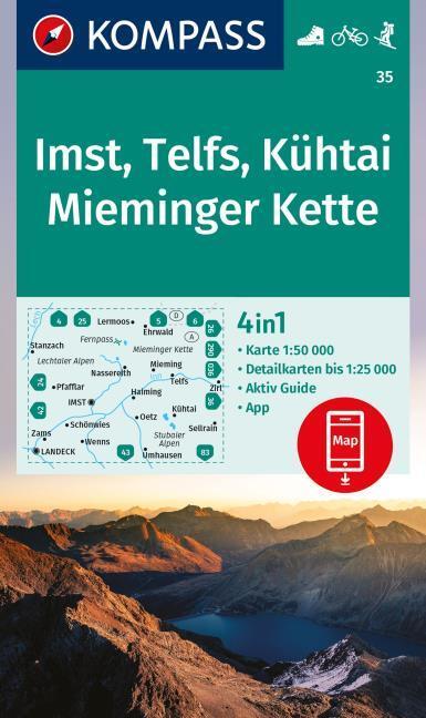 Produktbild Wanderkarte 35 Imst, Telfs, Kühtai, Mieminger Kette 1:50.000