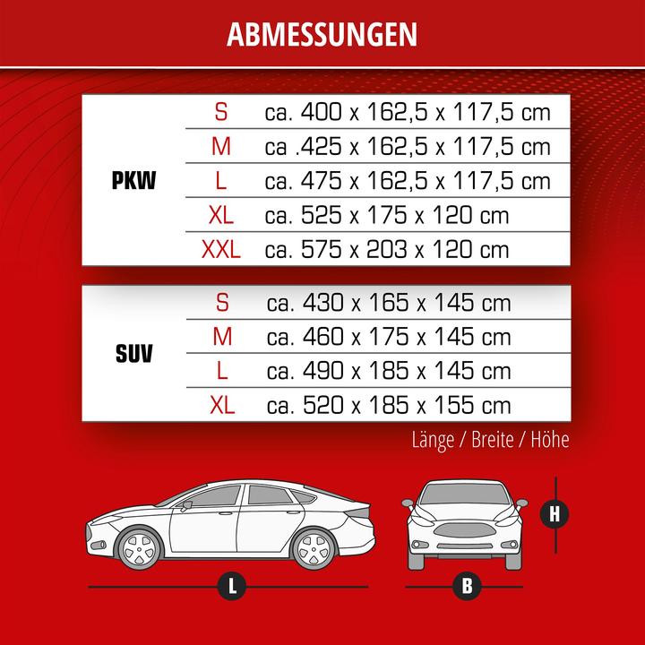 Actual product image Walser SUV Hail Protection Tarpaulin Premium Hybrid, Hail Protection Garage Size S
