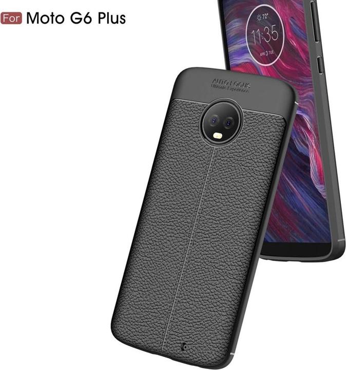 Produktbild Screenguard Motorola Moto G6 Plus Hülle Leather Design TPU Cover (Motorola Moto G6 Plus)