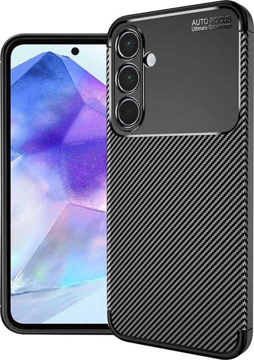 Produktbild Techsuit - CarbonFiber - Samsung Galaxy A55 5G - Black (Samsung Galaxy A55)