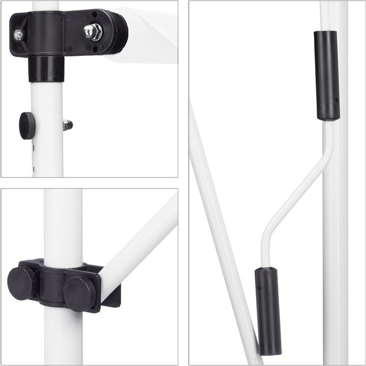 Actual product image Relaxdays Telescopic Canopy Yellow/White (2.50 m)