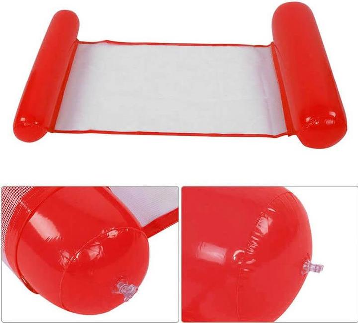 Actual product image Cover-Discount Water Hammock Air Mattress Bathing Fun Red