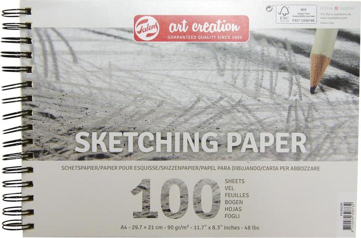 Talens Tampone di carta A4 Schizzo (A4, Copertina rigida)