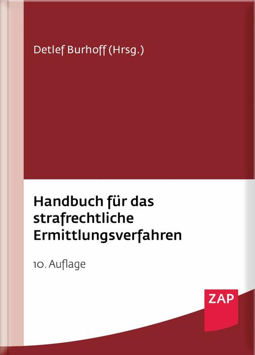Produktbild Handbuch fr das strafrechtliche Ermittlungsverfahren (Deutsch, Annika Hirsch, Detlef Burhoff, Thomas Hillenbrand, Mirko Laudon, Frederic Schneider, 2024)