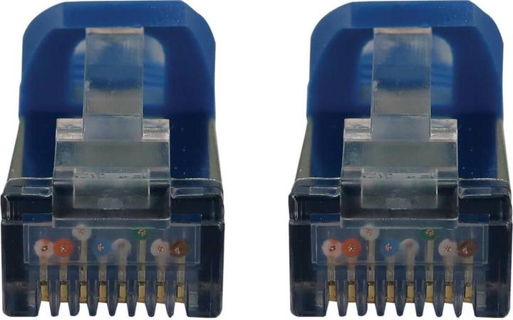 Actual product image Eaton Cat6a 10G Snagless Shielded Slim STP Ethernet Cable RJ45m/M PoE Blue 10 ft. 3.1m (U/FTP, CAT6a, 3.05 m)