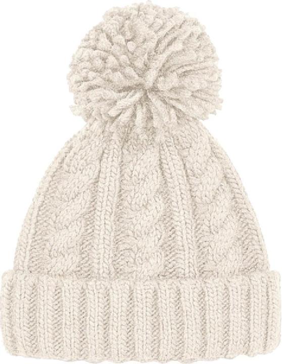 Actual product image Beechfield Unsiex Pom-pom Hat With Cable Knit Adult (One size)