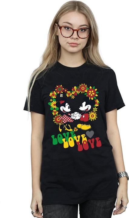 Immagine prodotto Disney Mickey And Minnie Mouse Hippie Love Maglietta Ampia Donna (M)