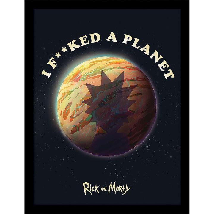 Immagine prodotto Rick And Morty I F**ked A Planet Poster Incorniciato (40 x 30 cm)
