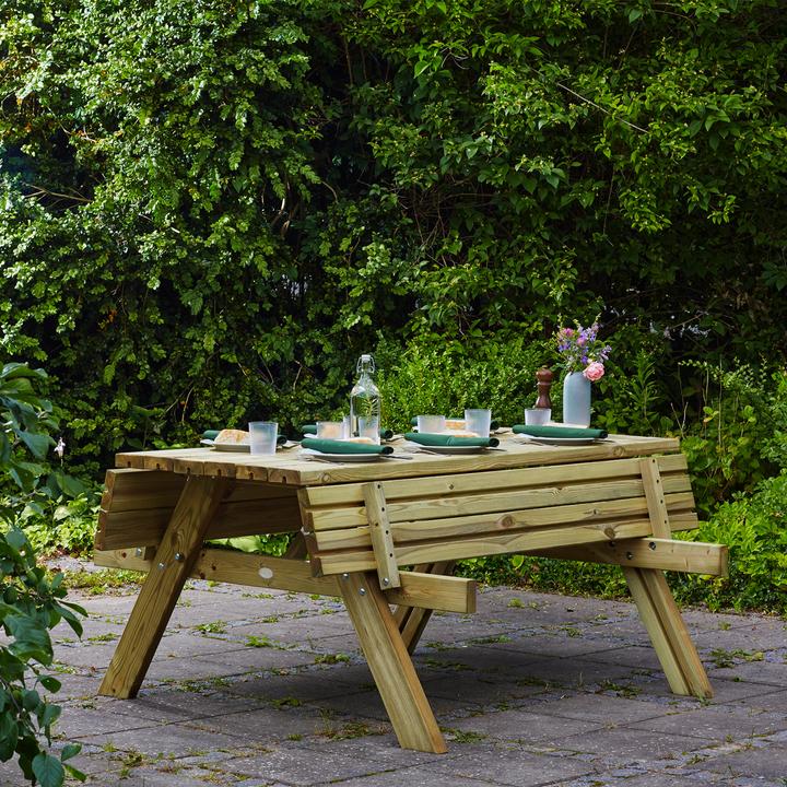 Produktbild Axi Julie Picknicktisch aus Holz Classic 177 x 154 cm - Natur