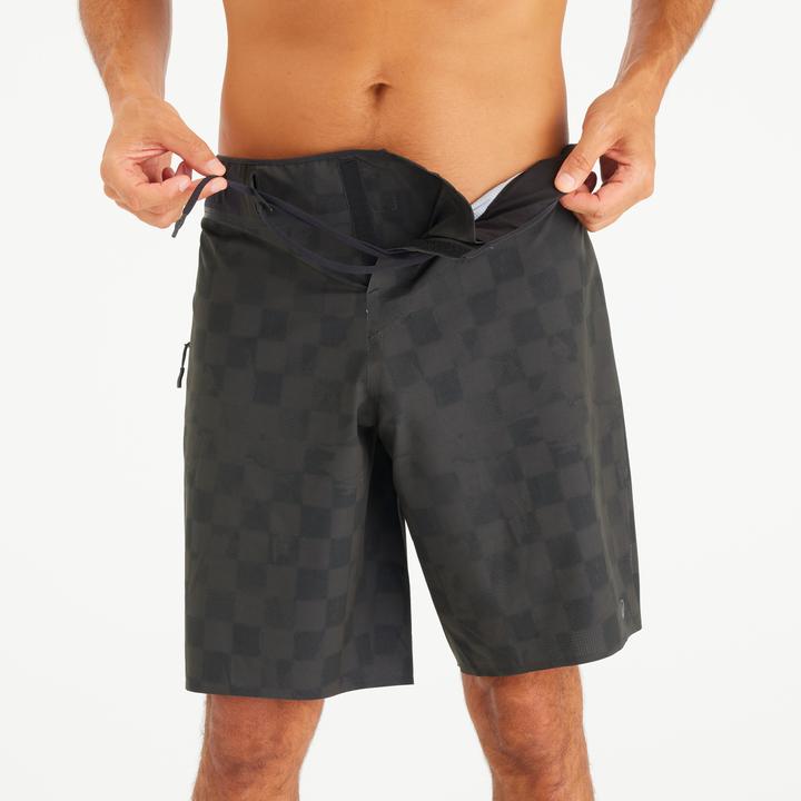 Immagine prodotto Olaian Boardshorts Herren lang Morpho Checky 20" schwarz (44)