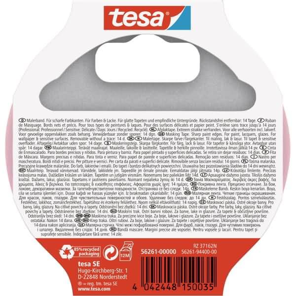 Produktbild tesa Malerkrepp SENSITIVE, Malerband für empfindliche Oberflächen (38 mm)