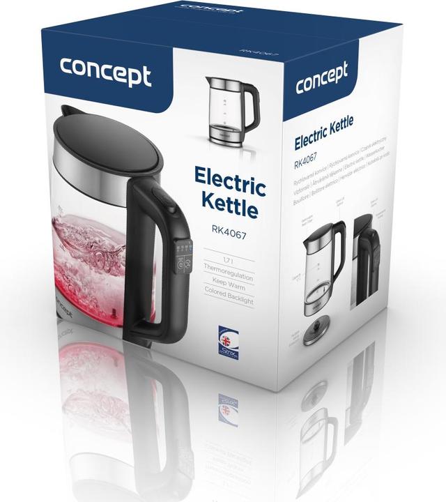 Produktbild Concept Czajnik Czajnik elektryczny szklany z regulacjš temperatury 1,7l RK4067 (1.70 l)