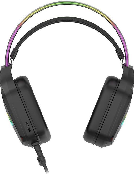 Produktbild Canyon GH-9A, Darkless gaming headset, USB / 2x 3.5mm jack, 2m cable, multicolor RGB backlight, black (Kabelgebunden)