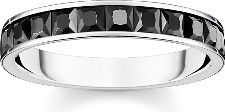 Produktbild Thomas Sabo Ring mit Schwarzen Steinen Pavé Silber (54, 925 Silber)