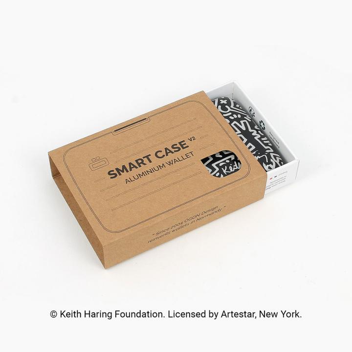 Actual product image Ögon Credit card holder V2 K.HARING black+w