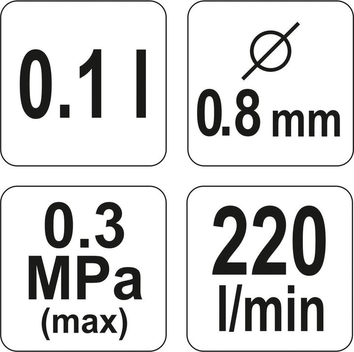 Image du produit Yato spray gun WITH UPPER BANK HVLP 0.8mm 0.1L 2357
