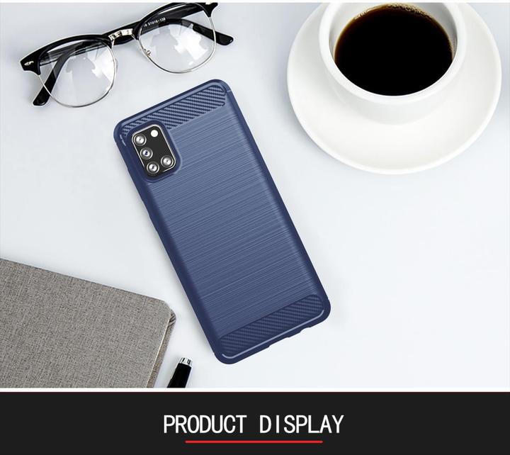 Actual product image Cadorabo TPU Ultra Slim carbon stainless steel Combi Cover (Samsung Galaxy A31)
